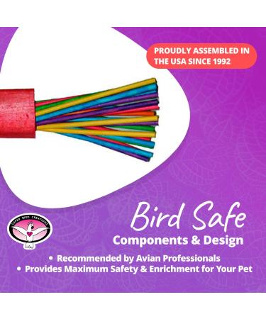 Super Bird Creations SB301 Chewable Paper Party Bird Toy - Large Size - Colorful Lollipop Sticks - 1 Pack - Buy Online on GoSupps.com