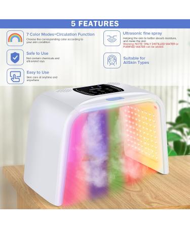 7 in 1 LED Light Therapy Face Mask | Home Skin Care Device with Spray Function | Best Red Light Therapy for Face Neck & Body - Buy Online on GoSupps.com