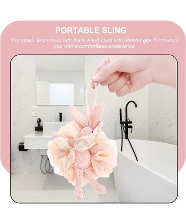 Easter Rabbit Bath Ball Pouf - Exfoliating Kids & Adults - Plush Scrubber for Shower - Loofah Accessory for Home & Hotel - Bunny Design - Buy Online on GoSupps.com