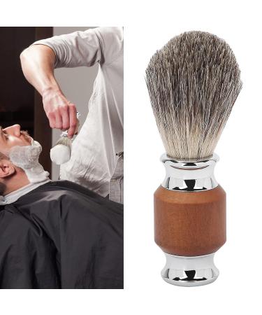 Professional Men's Beard Shaving Brush | Rubber Wood Handle | Facial Cleaning & Hair Shaving Tool - Perfect for Salons & Home Use - Buy Online on GoSupps.com