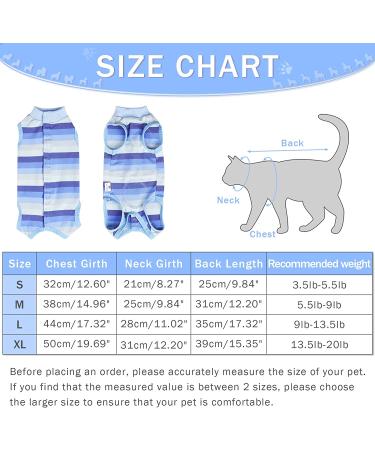 Recovery Suit for Cats and Dogs | Abdominal Wound Protection | Post-Surgery Bodysuit | Anti-Licking Cone Alternative | Large Blue Stripe - Buy Online on GoSupps.com