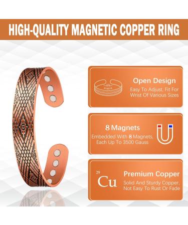 Pure Copper Magnetic Therapy Arthritis Bracelet for Men - Relieve Pain from Arthritis & Carpal Tunnel - Buy Online on GoSupps.com