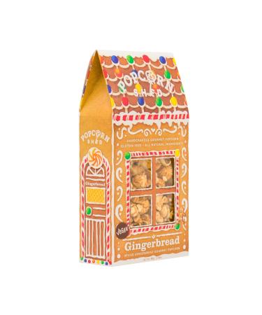 Popcorn Shed Gingerbread Gourmet Gift Box Christmas Gluten Free Natural Vegan Movie Night Snack 80 g Brown Gingerbread 80.00 g (Pack of 1)