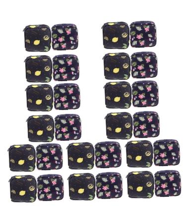 DOITOOL 28 Pcs Sanitary Napkin Storage Bag Girls Suit Pouch Holder Canvas Purses for Women Tampons Collect Bags Menstruation Bag Tampon Storage Bag Storage Bags Tampon Purses Lovely Bags Navyx7pcs 13x13x2.8cmx7pcs