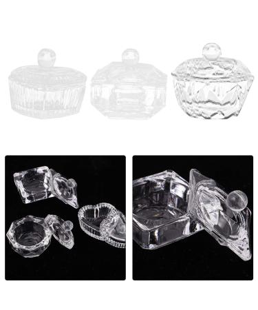 Beaupretty 3-Piece Mini Glass Dapping Bowl Set for Nail Art Heart & Apple Design with Lid | Acrylic Powder Tools for Home Nail Studio | 33x3cm - Buy Online on GoSupps.com