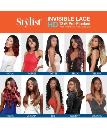 Kayla Loose Wave HD Lace Front Wig 16 | Human Hair Blend | Pre Plucked Swiss Lace | Heat Friendly Synthetic | Transparent Lace Frontal | 1B-Off Black - Buy Online on GoSupps.com