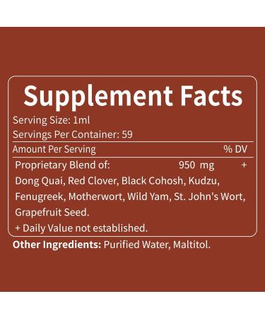 Dong Quai Liquid Supplement for Women Angelica Sinensis Root Extract Tincture Support Menopause & PMS Relief Hot Flashes Herbal Blend Drops with Red Clover Fenugreek. 2oz Original 2 Fl Oz (Pack of 1) - Buy Online on GoSupps.com