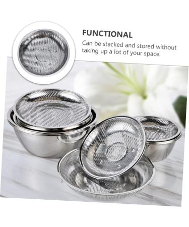 MAGICLULU 2 Pcs Drain Tray Canned Chicken Filter Fruit Tray Metal Drain Storage Tray Dense Hole Steamed Fish - Buy Online on GoSupps.com