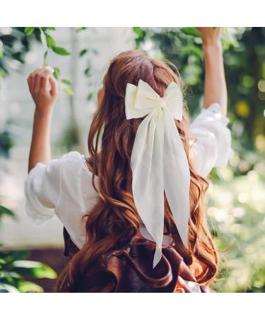 JOLINTAL 4Pcs Large Hair Bows Hair Clip French Clips for Hair Bridal Hair Accessories for Girl Soft Bow Hair Tie Hair Decoration Barrettes for Women Hair Clip for Women - Buy Online on GoSupps.com
