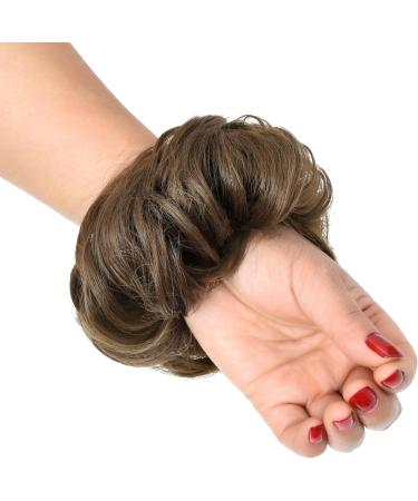 Yamel Dark Coyote Brown Messy Bun Hair Extension for Women - Curly Updo Scrunchie - Buy Online on GoSupps.com