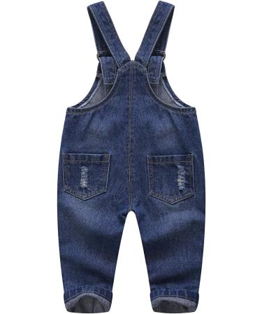 Kidscool Space Toddler Ripped Denim Overalls | 2-3 Years Blue-2079 - Buy Online on GoSupps.com