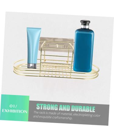 Cabilock 2-Pack Toothbrush Holder & Dispenser - Wall-Mounted Toothpaste Organizer - Stylish Golden Bathroom Accessory (28x11.5x9cm) - Buy Online on GoSupps.com