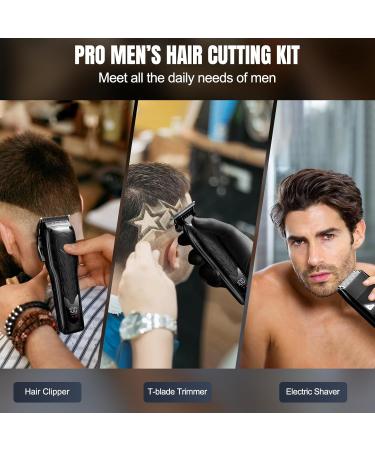 Lanumi 3 in 1 Hair Clipper & Trimmer Set for Men | Rechargeable Electric Razor & Beard Trimmer Kit - Perfect Gifts for Barbers & Him - Buy Online on GoSupps.com