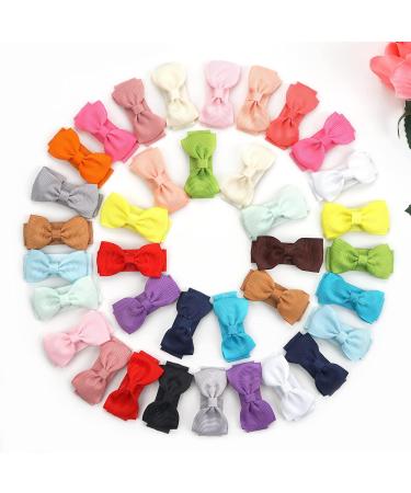 Baby Girls Snap Hair Clips - Non-Slip Mini Bow Clips for Toddlers Fine Hair (40pcs) - International Shipping - Buy Online on GoSupps.com