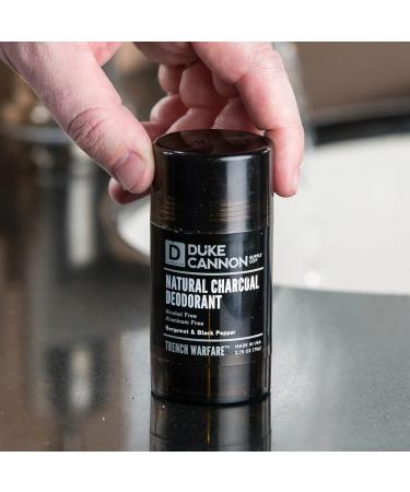 Duke Cannon Trench Warfare Natural Charcoal Deodorant for Men 3-Pack - Bergamot & Black Pepper | Aluminum-Free, Alcohol-Free, Long-Lasting Formula for Sweat & Odor Protection - Buy Online on GoSupps.com