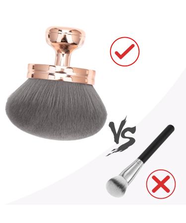 Blend & Blur Extra Large Body Makeup Brush - Kabuki Brush for Self Tanner & Bronzer Application | 3.2" Round Head with Drawstring Bag (Rose Gold - Buy Online on GoSupps.com