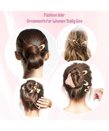 6 Pieces U Shaped Hair Pins French Hair Pins Metal Hair Fork Vintage Forks Sticks Bobby Pin Kit Updo Bun Women Girls Hairstyle Hair Accessories (Gold) - Buy Online on GoSupps.com