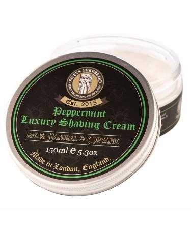 Organic Shaving Cream Peppermint Sweyn Forkbeard 150ml - 100% Organic Shaving Cream for Men Made in London