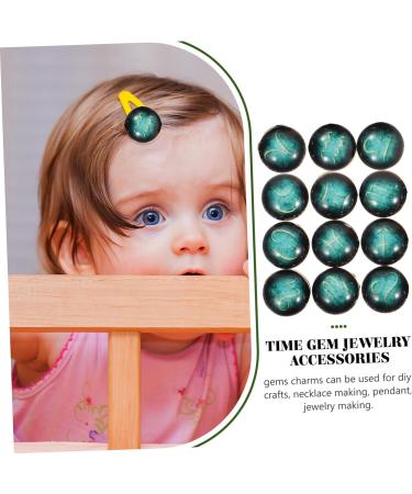 Lurrose 100 pcs dress decorate dome silicone purse constellation pattern glass charms hanging pen round pendant Round noodles necklace heart pom Glass Charm heart shaped ball - Buy Online on GoSupps.com