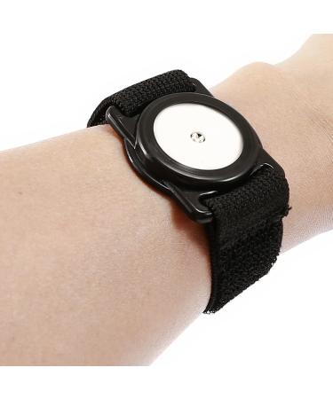 Sensor cover bracelet compatible with Libre 1.2 14 day adjustable flexible transmitter protection sensor cover arm band safely protect during sport no glue patch (black 4-16 inches)
