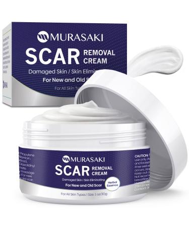 MURASAKI BEAUTY Scar cream Scar removal Scar treatment  Scar Removal Cream- stretch marks remover cream for All Skin Types  New and Old Scar-1 oz. / 30g