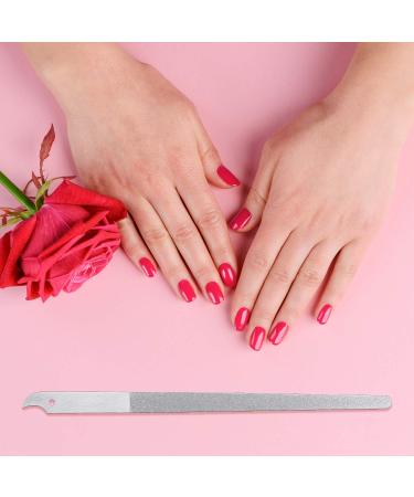 8 Pack Stainless Steel Diamond Nail File Set - Double Sided Metal Buffer for Fingernails and Toenails - Manicure Pedicure Tools for Salon and Home - 8 Inches - Buy Online on GoSupps.com