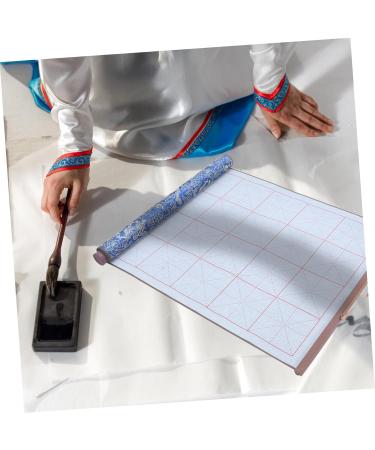 TEHAUX Brush Calligraphy Practice Daily Use Calligraphy Cloth Study Accessory Household Material Brocade Blue 75X38CM - Buy Online on GoSupps.com