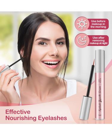 Professional 5ML Eyelash Growth Serum | Natural Eyelash & Eyebrow Enhancer | Rose Scented | Irritation-Free Formula - Buy Online on GoSupps.com