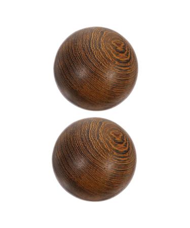 Beavorty 1 pair of health ball handball baoding balls made of wood lacrosse massage Chinese medicine balls foot massager for feet health balls Hand balls trailer wooden rosewood