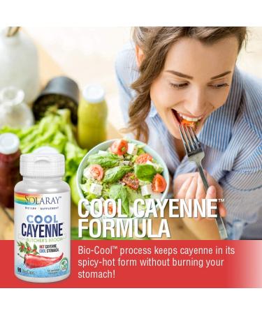 Solaray Cool Cayenne Pepper 40,000 HU with Butchers Broom | 90 VegCaps for Circulation Support - Buy Online on GoSupps.com