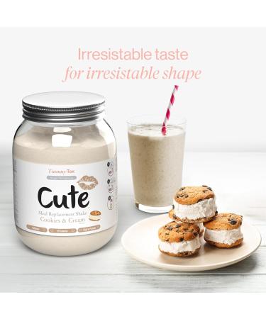 Cute Nutrition Cookies & Cream Meal Replacement Shake - High Protein with Vitamins & Minerals - 500g + Bonus E-book by TummyTox - Buy Online on GoSupps.com