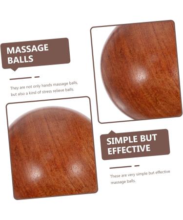 Handmade Health Ball Set - 2pcs Hand Massage Devices for Muscle Relief & Fitness Training - Red Brown 5x5x5cm - Buy Online on GoSupps.com