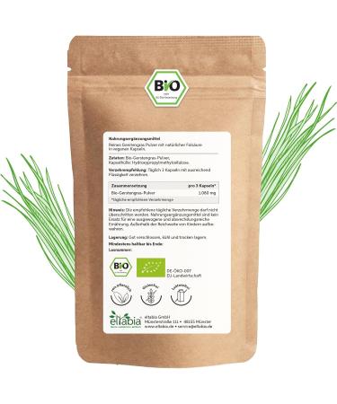 Organic Barley Grass Capsules 100 Pieces | High Dose 1080mg | Pure German Cultivation | Vegan | DE- KO-007 | Perfect On-the-Go Supplement - Buy Online on GoSupps.com