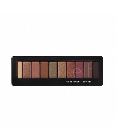 e.l.f. Cosmetics Rose Gold Eyeshadow Palette - Shimmer & Matte Finishes - 10 Pan Palette for Multidimensional Eye Looks - Define and Highlight Eyes - Sunset 0.42 Ounce - Buy Online on GoSupps.com