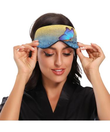 Haskirky Light Blocking Eye Mask - Adjustable Unisex Travel Accessory for Deep Sleep and Meditation - Breathable Comfort in Bright Blue - Buy Online on GoSupps.com