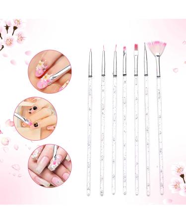 7pcs Nail Art Brushes Set - Professional & Home Use Embossing Liner Pens for Nail Painting - Buy Online on GoSupps.com