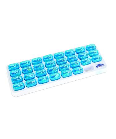 North American Health + Wellness 31-Day Pill Organizer White and Blue JB7631