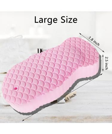 2 PCS Ultra Soft Exfoliating Bath Sponges - Dead Skin Remover for Adults, Children, and Pregnant Women (Pink) - Buy Online on GoSupps.com
