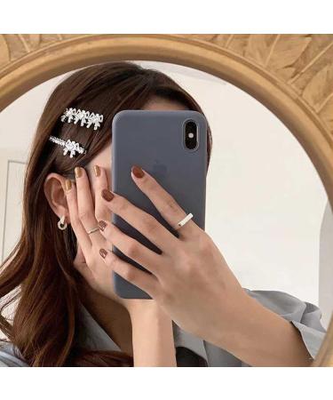 Yheakne Vintage Crystal Hair Clip Pin Silver Bow Rhinestone Hair Pins Clip Bridal Hair Clip Hair Pin Shiny Crystal Wedding Headwear Decorative Bobby Pins Metal Head Clip Hair Accessories 2 Pieces - Buy Online on GoSupps.com