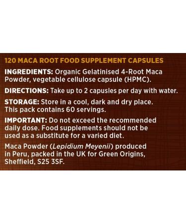 Rainforest Foods Organic Maca Root Capsules 500mg Pack of 120 120 Count (Pack of 1) - Buy Online on GoSupps.com