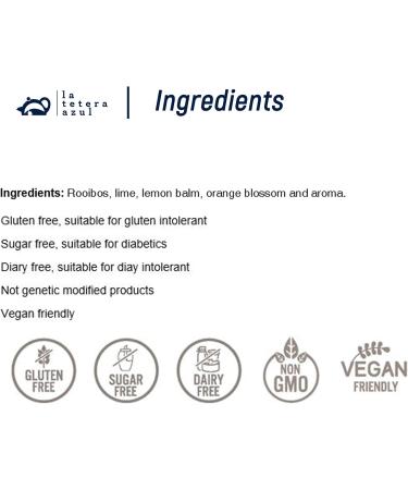 PHARMADUS LA TETERA AZUL Premium Rooibos Infusion With Tila Melissa And Orange Blossom Relaxing infusion Rooibos Relax Bulk jar of 115 grams for 46 infusions - Buy Online on GoSupps.com