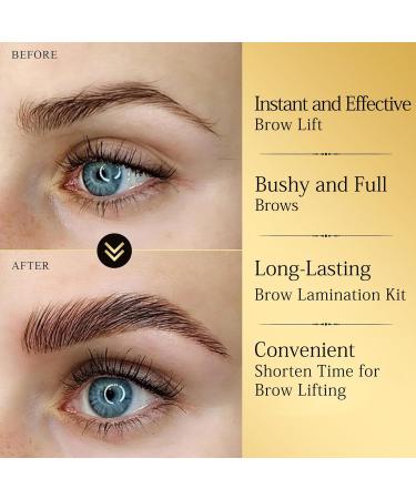 DONG RHYME Brow Lamination Kit Professional Eyebrow Lamination Kit Semi-Permanent Brow Lift Kit Long Lasting 6-8 Weeks Bushy & Full Brows Easy to Use Eyebrow Lift Kit at Home DIY A-black - Buy Online on GoSupps.com