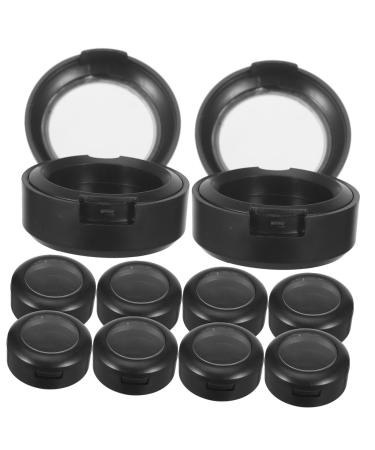 FOMIYES 20 pcs Replacement Organizer with Plate Eyeshadow Travel Mirror Compact Pan for Empty Makeup Case 3.8x3.8cmx2pcs Blackx2pcs