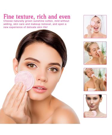 Buy Lyydan 16-Piece Reusable Cotton Pads & Makeup Puffs Set - Eco-Friendly Facial Cleansing for All Skin Types - Includes Laundry Bag (Pink) - Buy Online on GoSupps.com