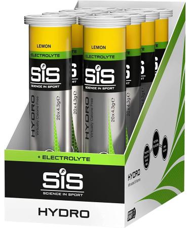 SiS | GO Hydro Effervescent Hydration Lozenges with Electrolytes and Sodium Vegan | Sport Cramps Recovery | Lemon Flavor