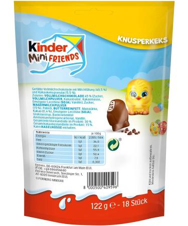Kinder Mini friends clat de biscuit saveur cacao 122g - Buy Online on GoSupps.com
