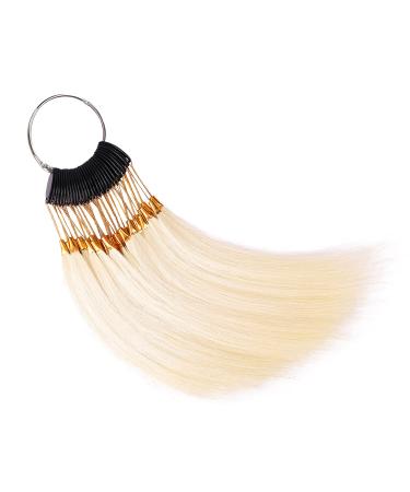 Hair Swatches for Testing Color - 30 Pcs Hair Swatches 100% Remy Human Hair Color Rings Swatches Testing Color Samples for Salon (8 Inch Light Blonde)