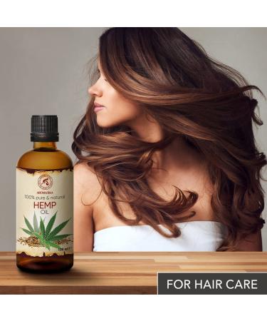 Hemp Oil 100ml - Pure & Natural Cold Pressed - Intensive Care for Face Hair & Body in Glass Bottle - Buy Online on GoSupps.com