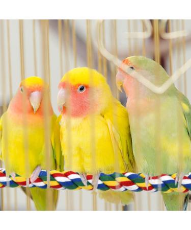 Colorful 41-inch Rope Perch Toy for Parrots, Cockatiels, Parakeets, Budgies - Metal Nut Included - Buy Online on GoSupps.com