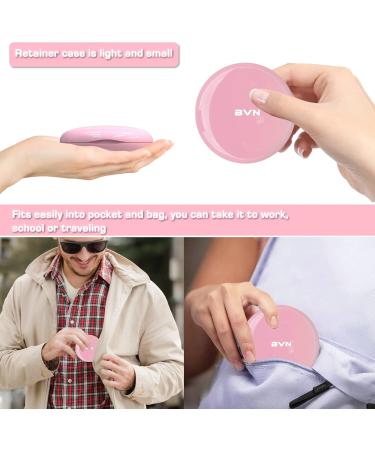 Dnom Dose of Bite: Premium Denture Container & Prosthesis Box - Pink Round with Silicone Mat - Buy Online on GoSupps.com